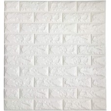 3D White Tile Brick Wall Sticker 70 x 77cm