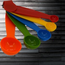5 Pcs Colorful Plastic Measuring Spoons Set Kitchen Utensil Cooking Baking Tool