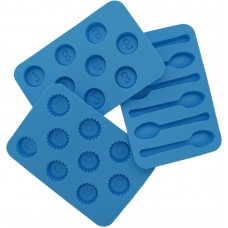 Blue Silicone Mould Mold Chocolate Candy Gummy Maker Ice Jelly Tray UK