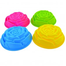 Silicone Rose Flower Bundt Pan Cake Tin Mould Non Stick Ring Bakeware Baking