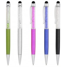 Ballpoint Pen Filled With Swrovski Crystal Diamond Elements Touchscreen Stylus