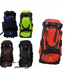 Large Hiking Rucksack With Adjustable Strap Zipped Buckled Camping Bag