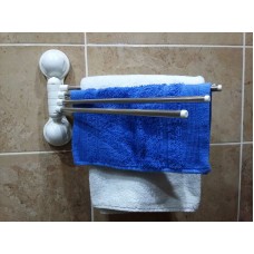 180° Rotation - 4 Tower Holder Bath Rack Towel Bar Rail Hanger For Bathroom