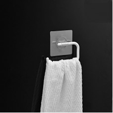 White Toilet Roll Holder Bathroom Plastic Paper Stick On Wall Rack Holder