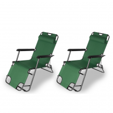 Outdoor Recliner Beach Garden Folding Chair 