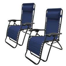 2 PCS Zero Gravity Chair Sun Lounger 