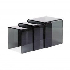 Nested Coffee Table Transparent/Grey